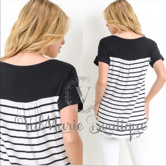 Striped soft summer top - Picture 2 of 2